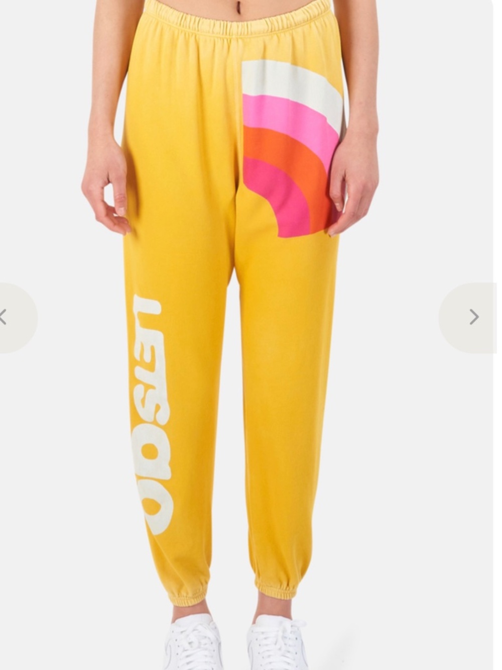 Free City Rainbow OG LETS GO in Rainbow Yellow  Size XS NWOT